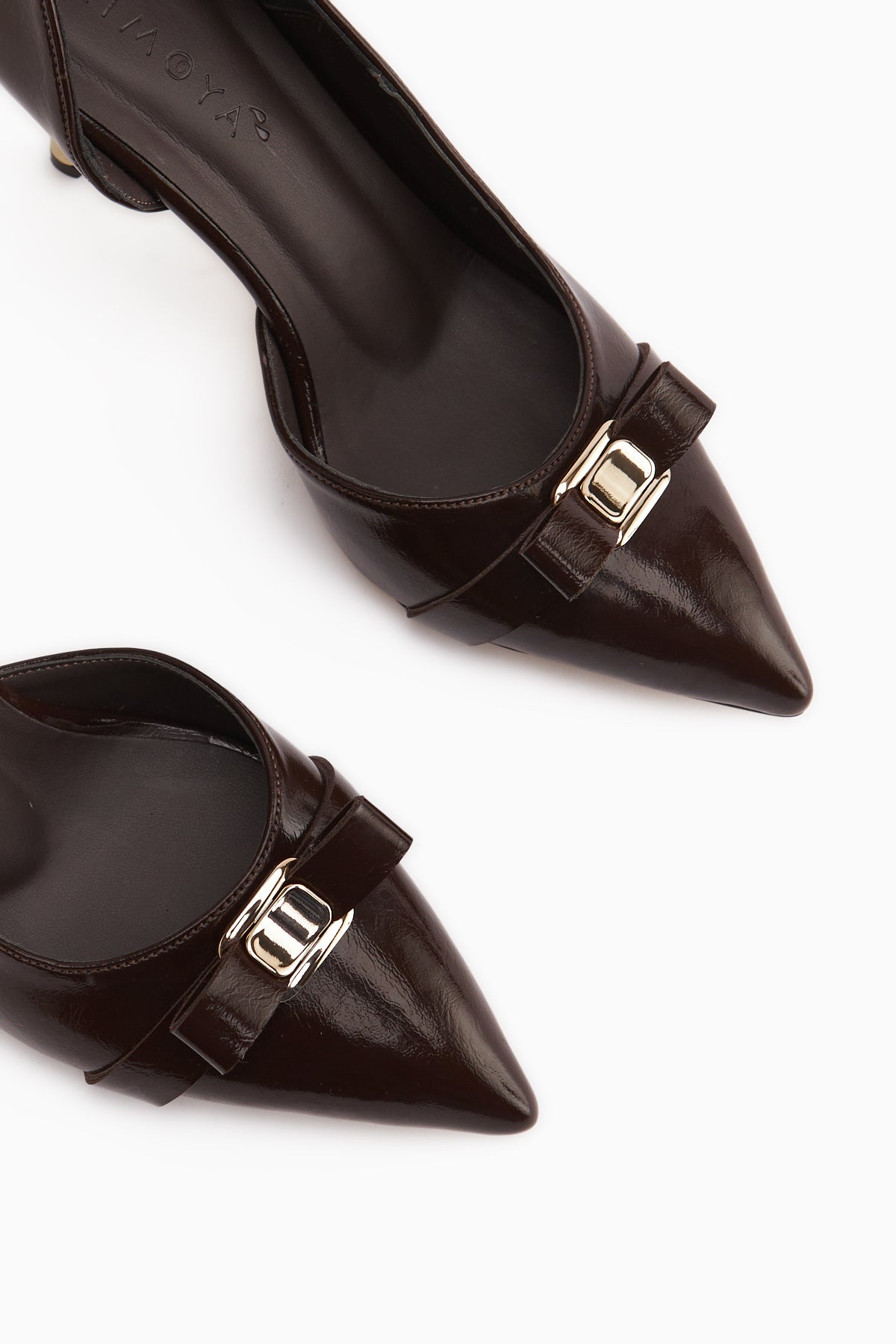 Henny Kahve Fiyonk Detaylı İnce Topuklu Kadın Ayakkabı