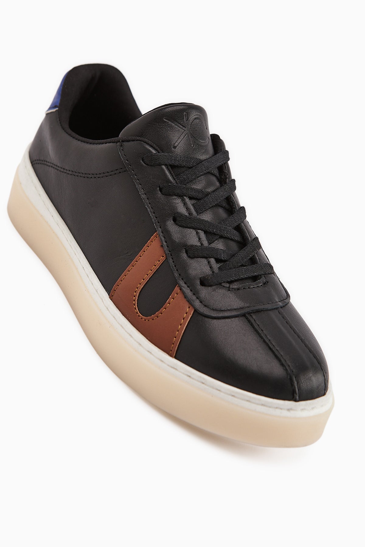 Eddie Hakiki Deri Siyah Pudra Sneaker Kadın Ayakkbı
