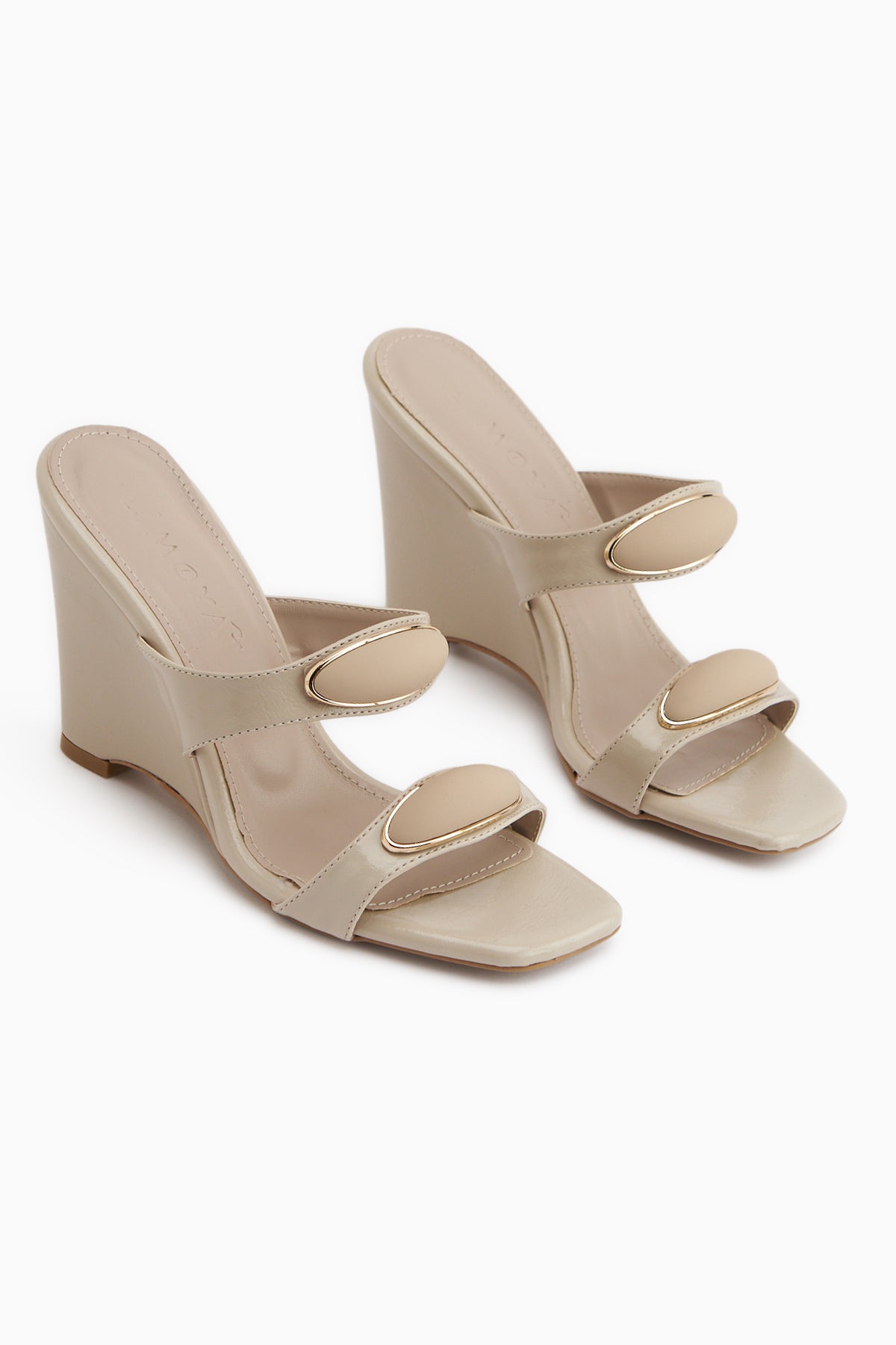 Mirsa Bej Dolgu Topuklu Kadın Terlik