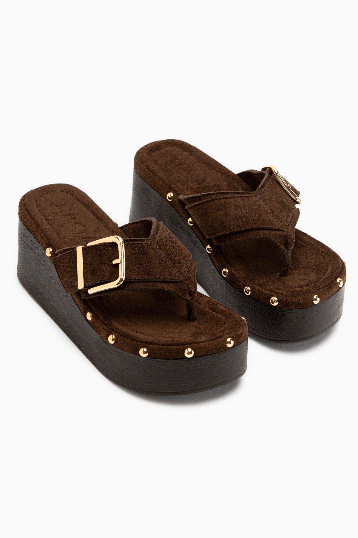 Arla Kahve Süet Toka Detaylı Dolgu Topuklu Kadın Terlik