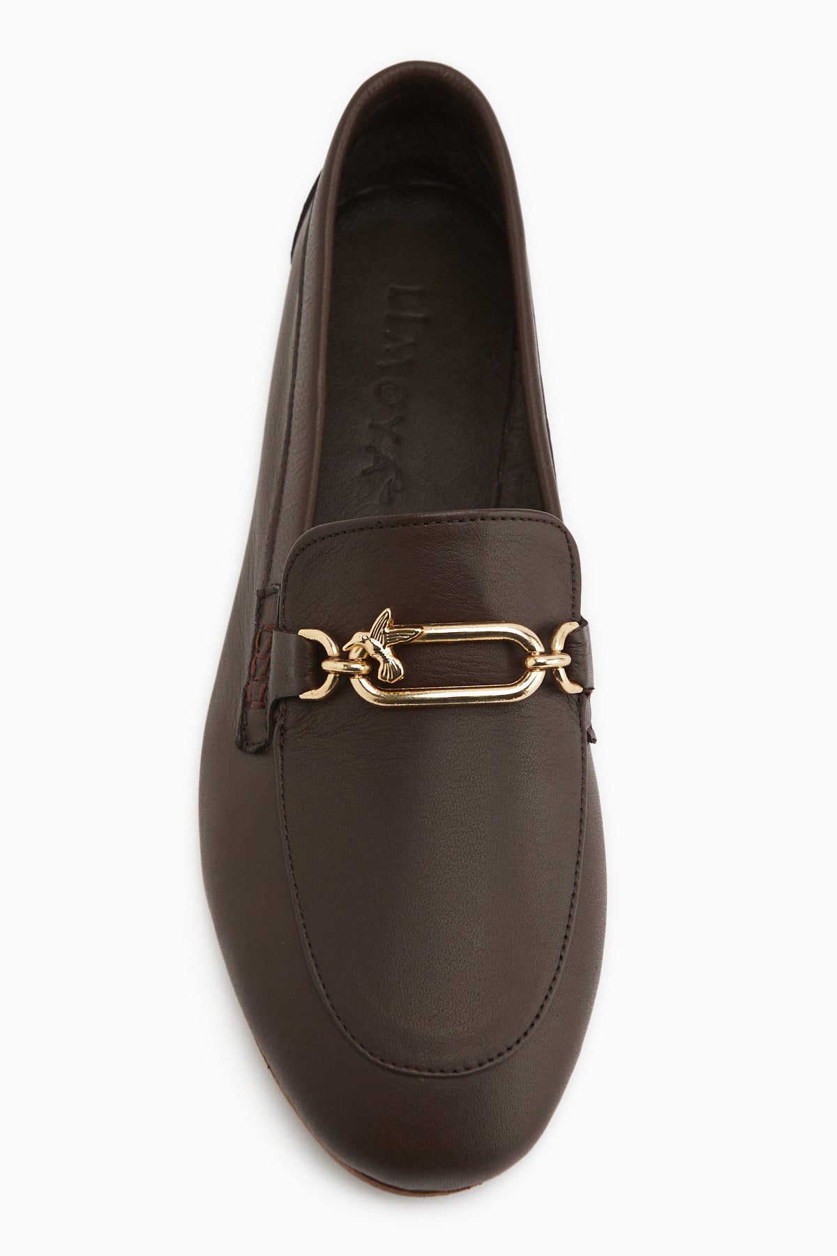 Alessa Hakiki Deri Kahve Tokalı Loafer Kadın Günlük Makosen Ayakkabı