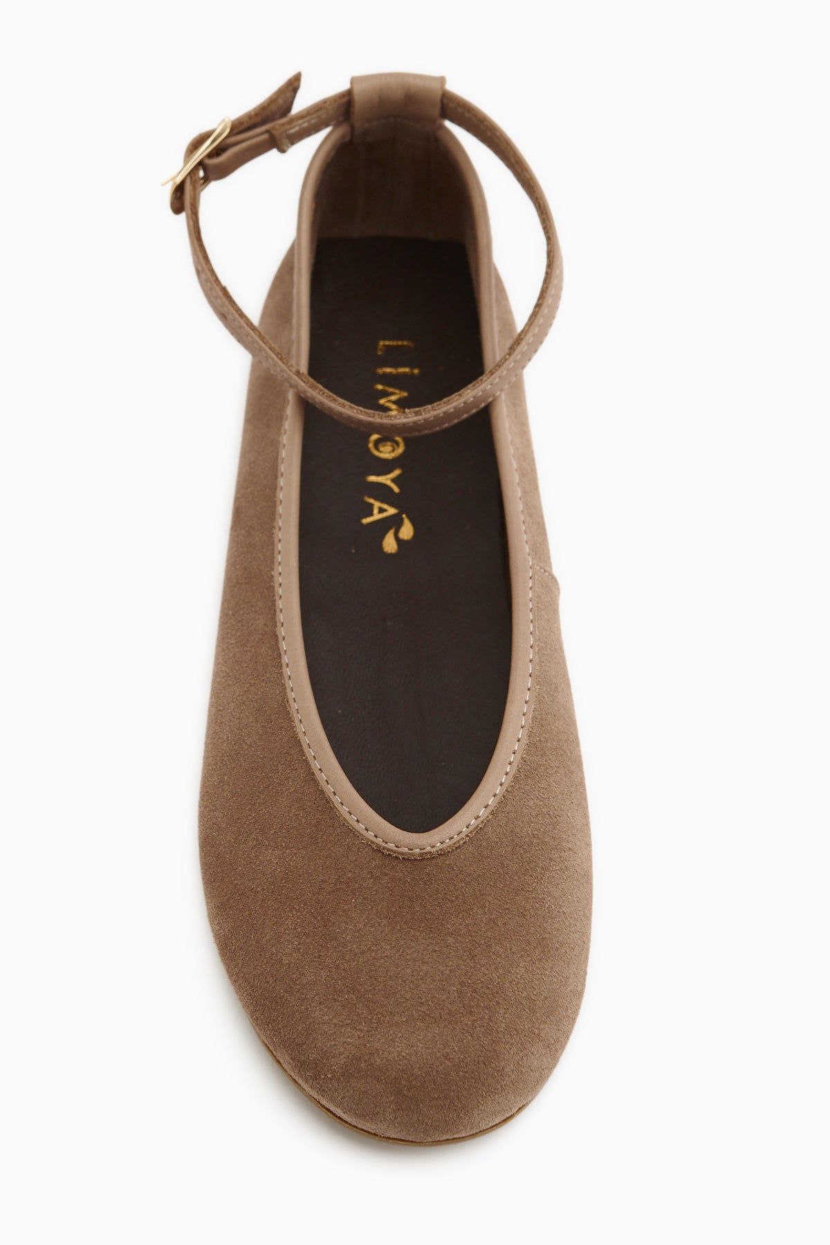 Jenin Hakiki Deri Vizon Süet Kemerli Kadın Babet