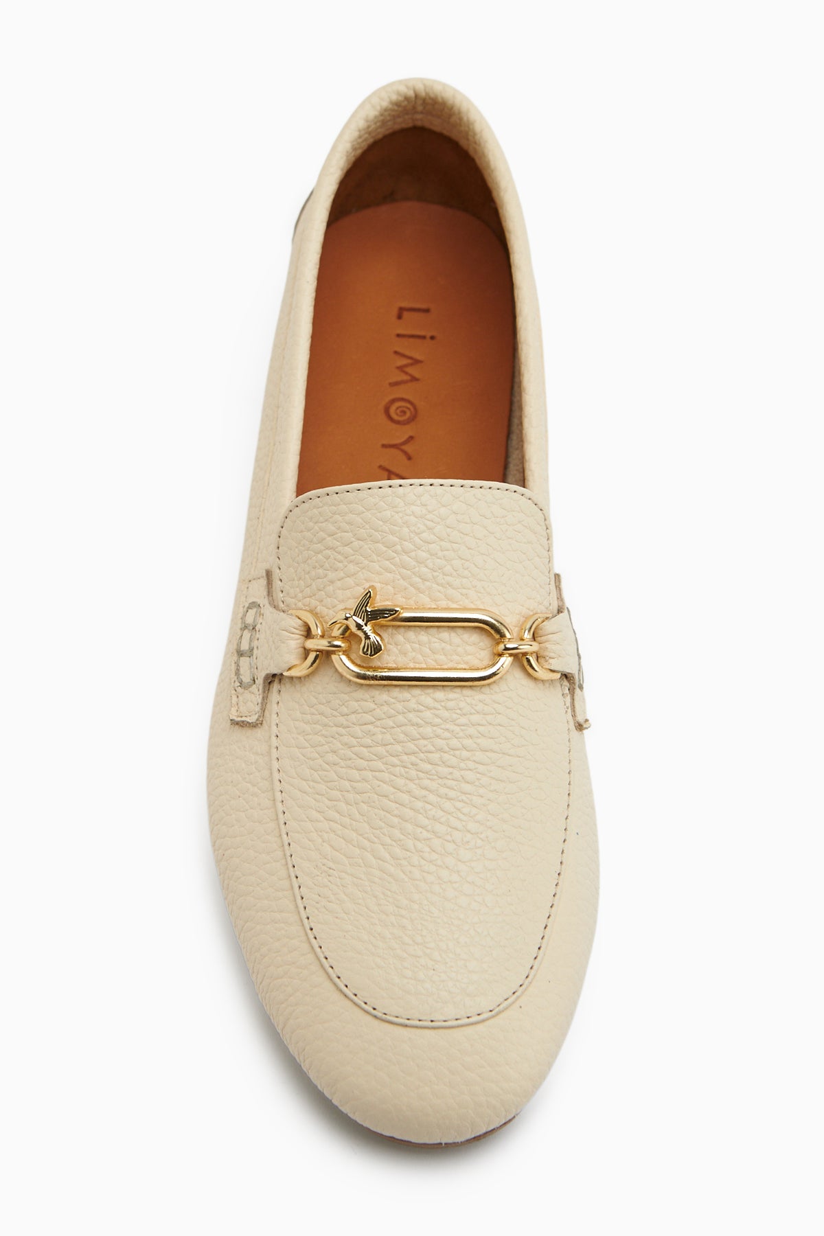 Alessa Hakiki Deri Bej Tokalı Loafer Kadın Günlük Makosen Ayakkabı