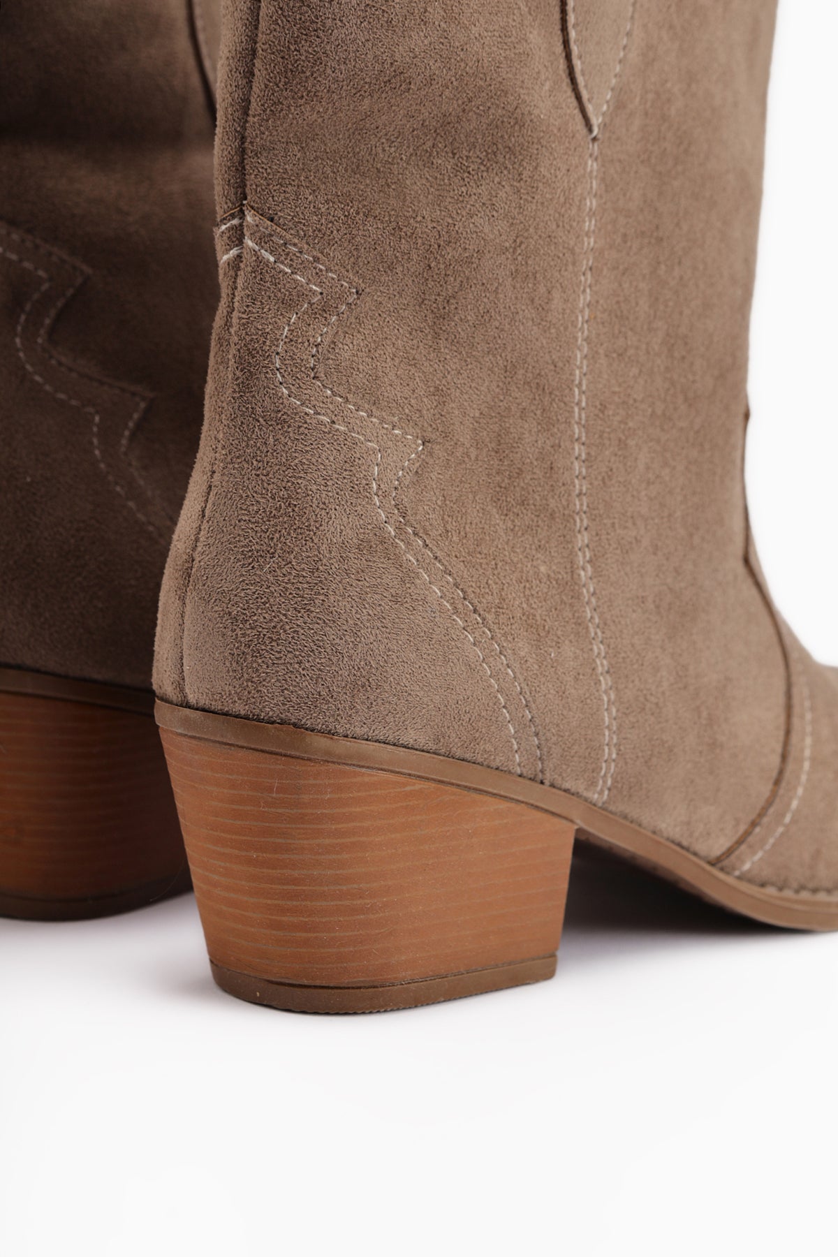 Joo Vizon Süet Sivri Burunlu Nakışlı Western Bot