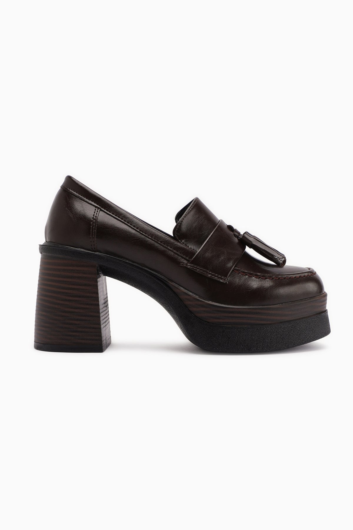Juni Kahve Platform Topuklu Kadın Günlük Ayakkabı
