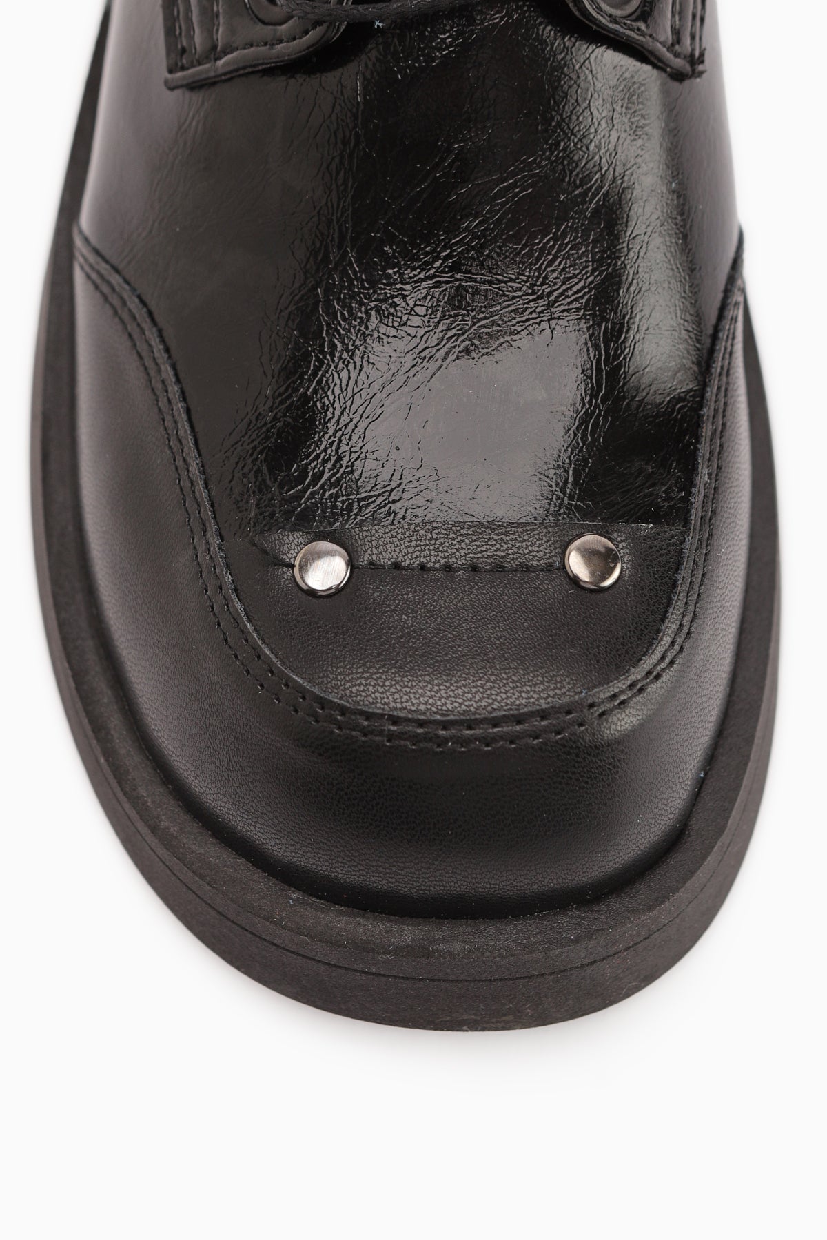 Lilas Siyah Bağcıklı Loafer Kadın Ayakkabı