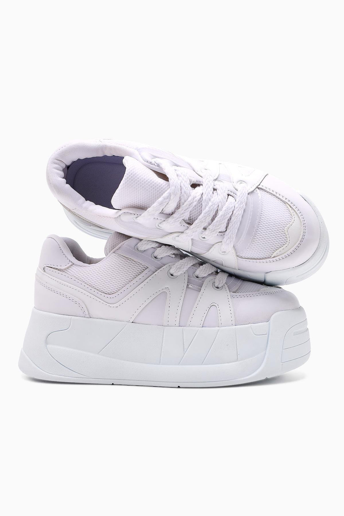 Alvi Beyaz Deri Detaylı Kadın Sneakers