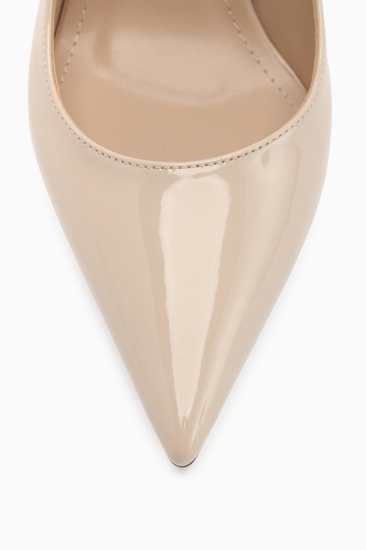 Nancy Ekru Rugan Kadın Topuklu Ayakkabı Stiletto