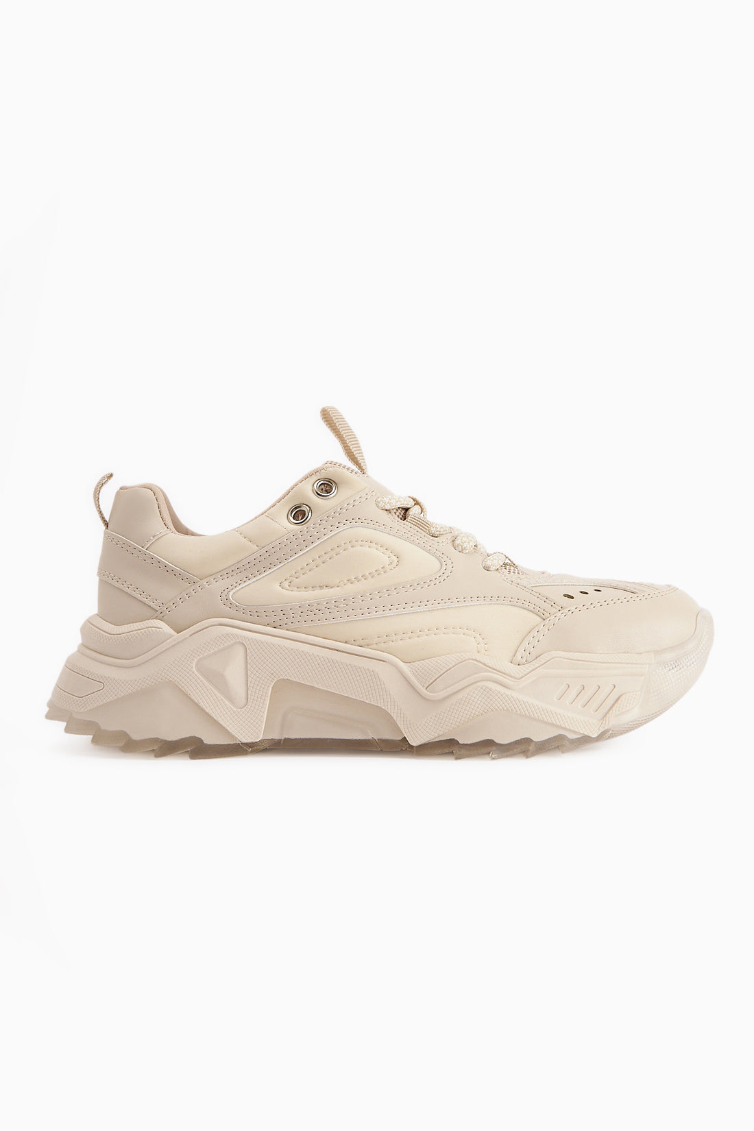 Erla Bej Kalın Tabanlı Bağcıklı Kadın Sneakers