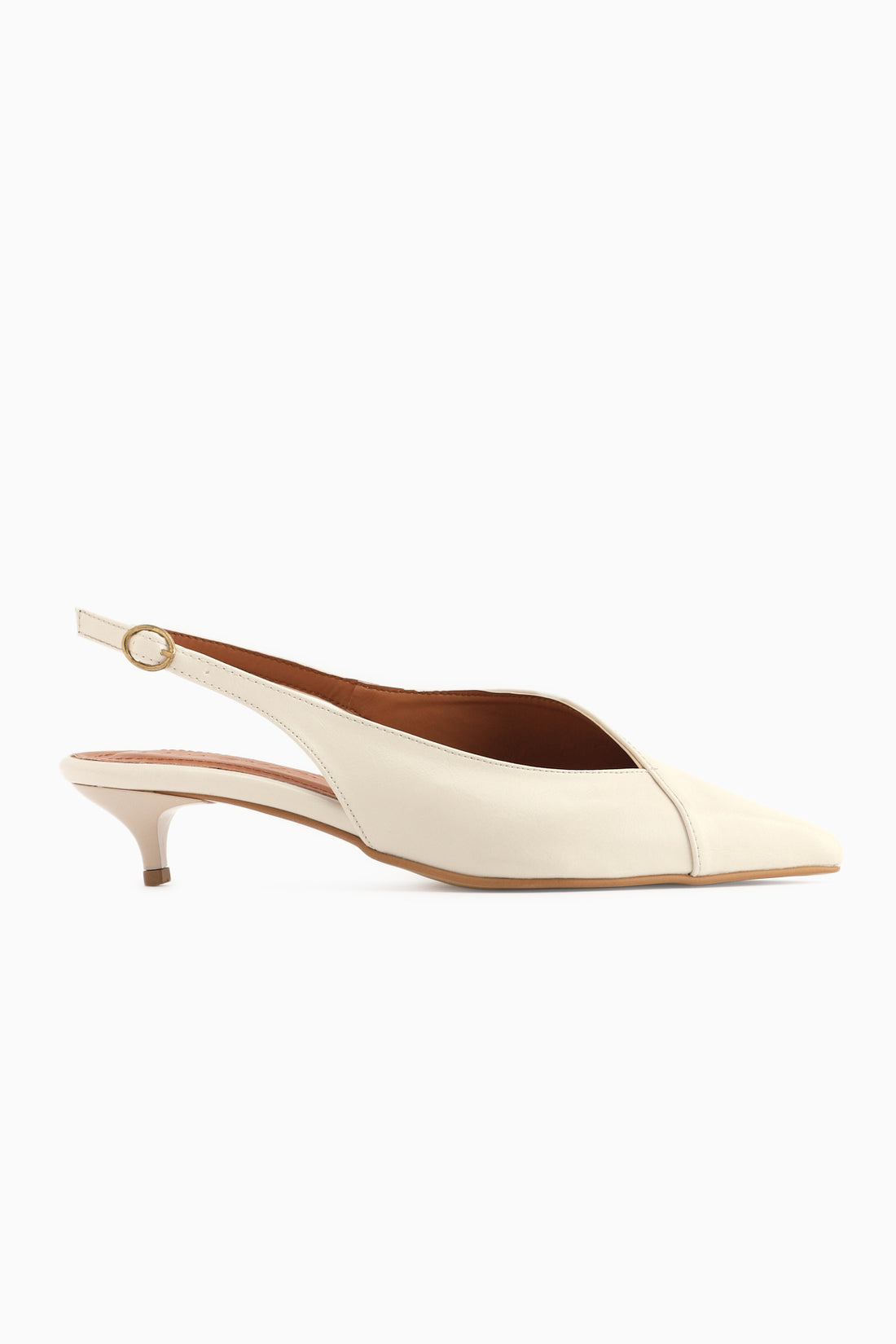 Jeni Bej Burnu Kapalı Kısa Topuklu Kadın Ayakkabı