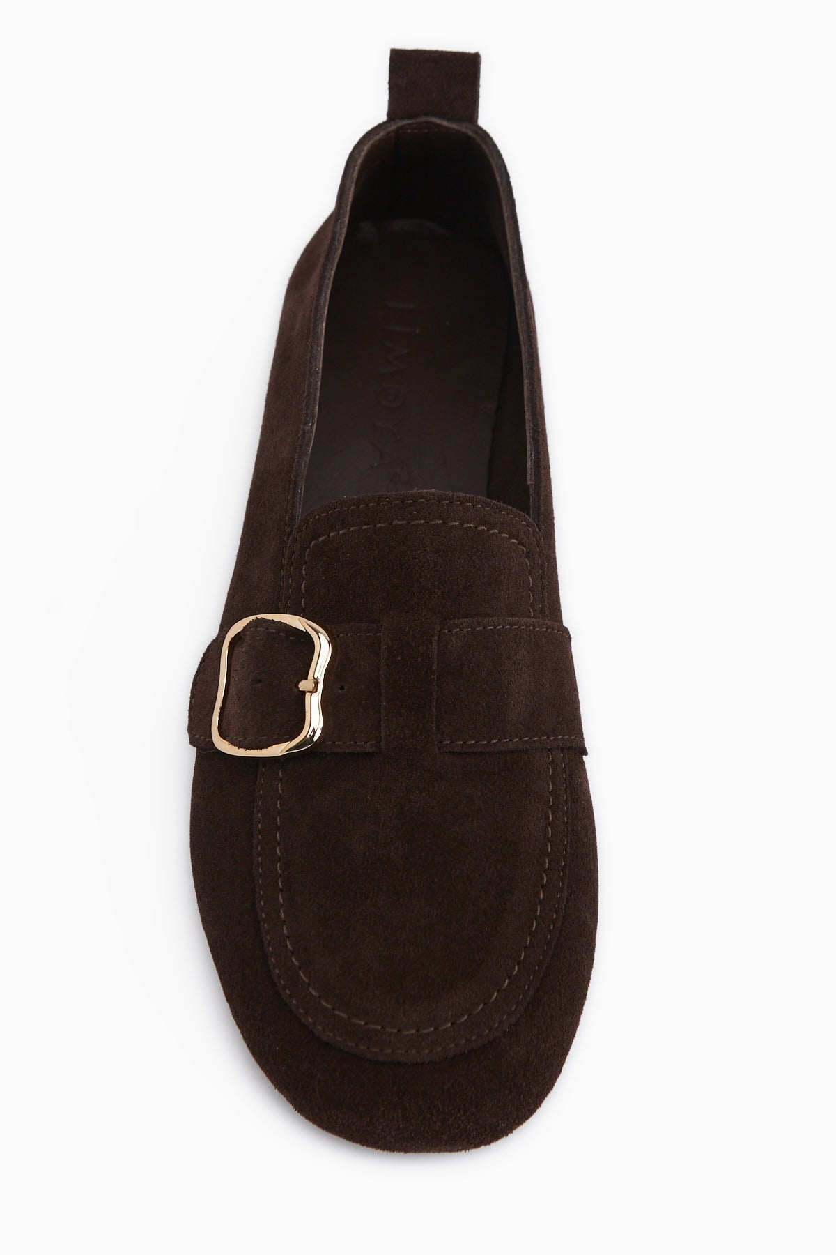 Oliva Hakiki Deri Kahve Tokalı Kadın Babet