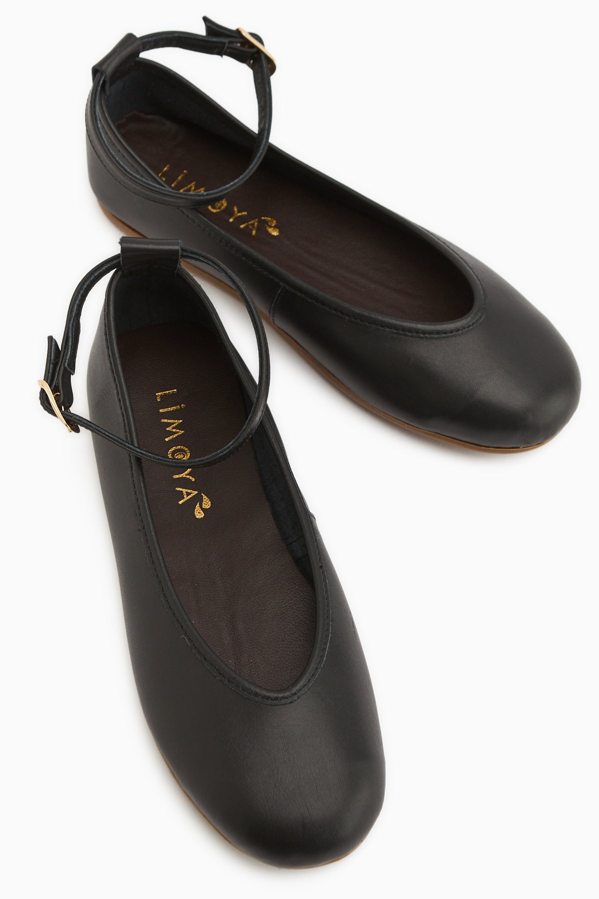 Jenin Hakiki Deri Siyah Kemerli Kadın Babet