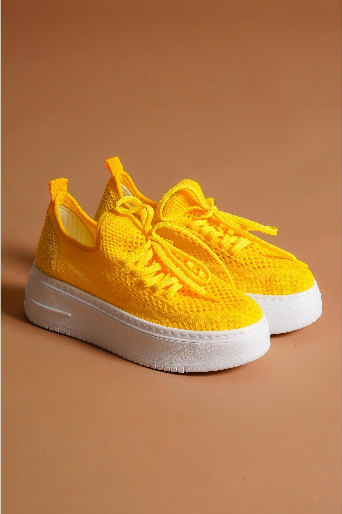 Benito Limon Triko Streç Kalın Tabanlı Sneakers