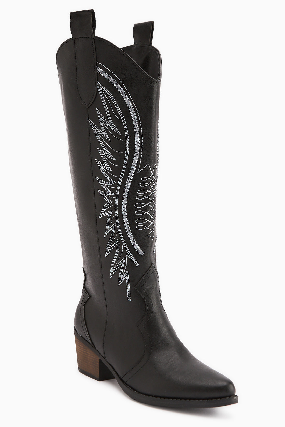 Hero Siyah Nakışlı Kovboy Çizme