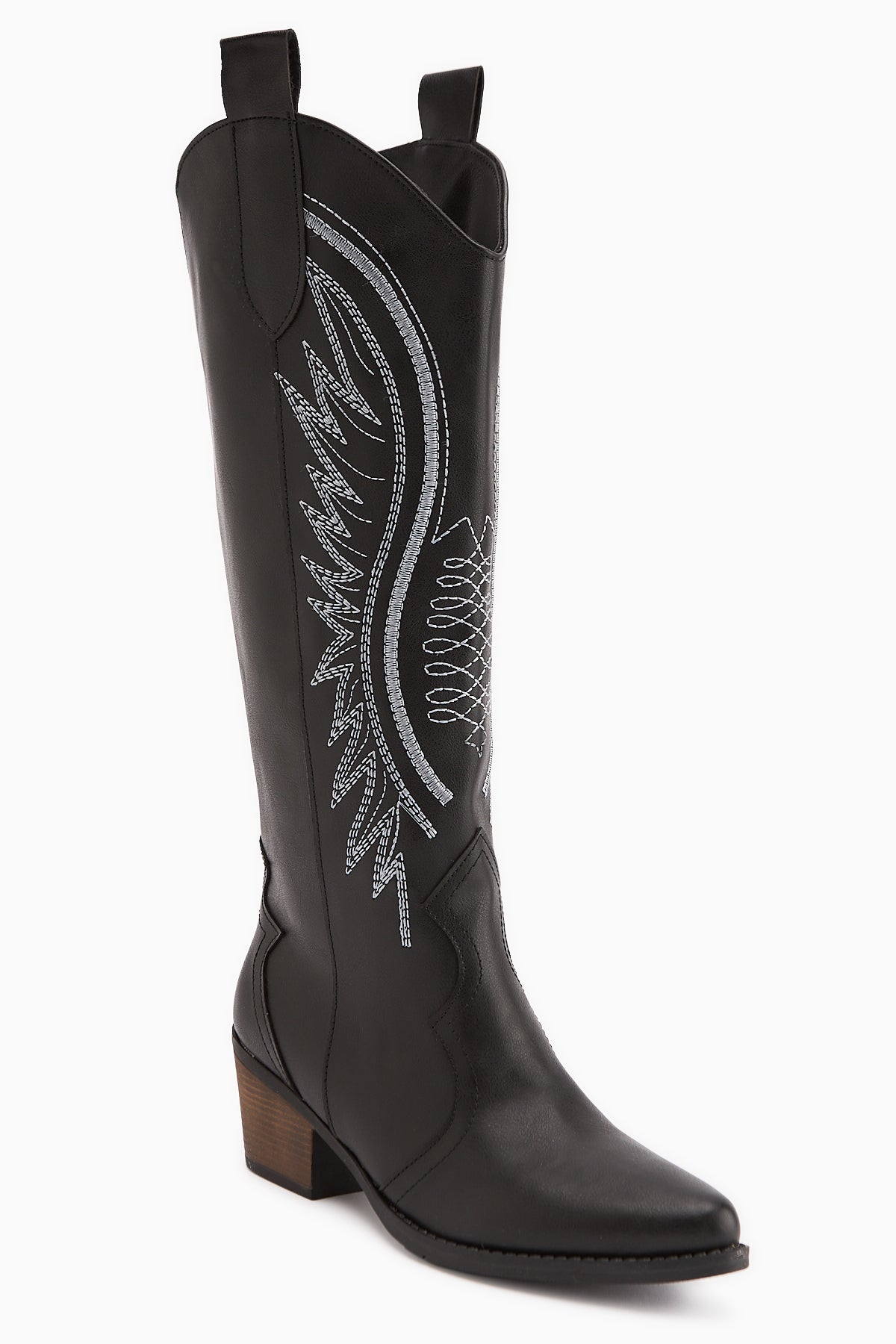 Hero Siyah Nakışlı Kovboy Çizme