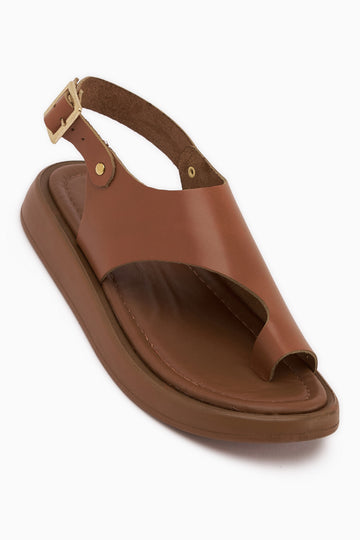 Alis Hakiki Deri Taba Parmak Arası Kadın Sandalet