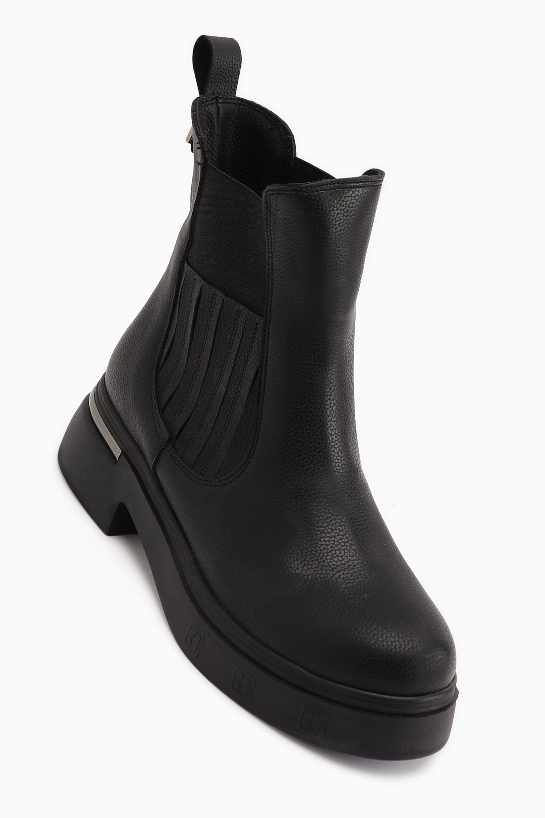 Pava Siyah Topuk Detaylı Çekme Bot