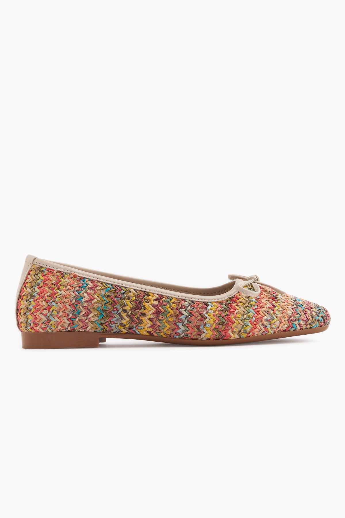 Fridah Renkli Fiyonk Detaylı Küt Burun Kadın Babet