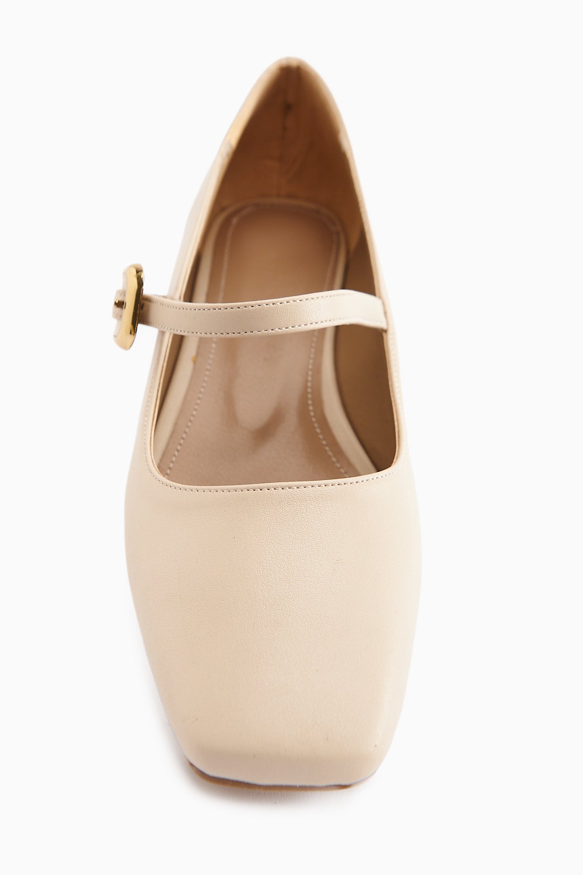 Abby Bej Küt Burunlu Toka Detaylı Günlük Ayakkabı