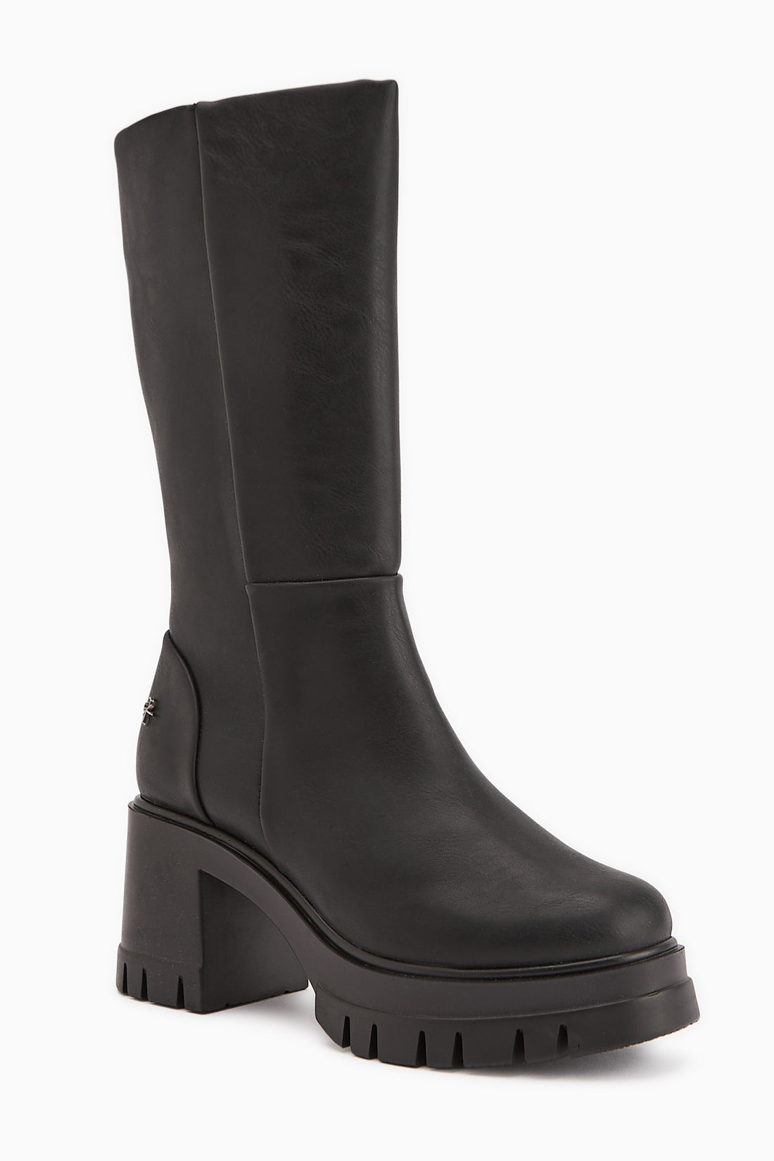 Chelsie Siyah Yüksek Topuklu Platformlu Kısa Çizme