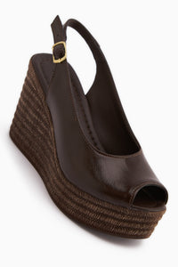 Caty Kahve Dolgu Topuklu Kadın Sandalet