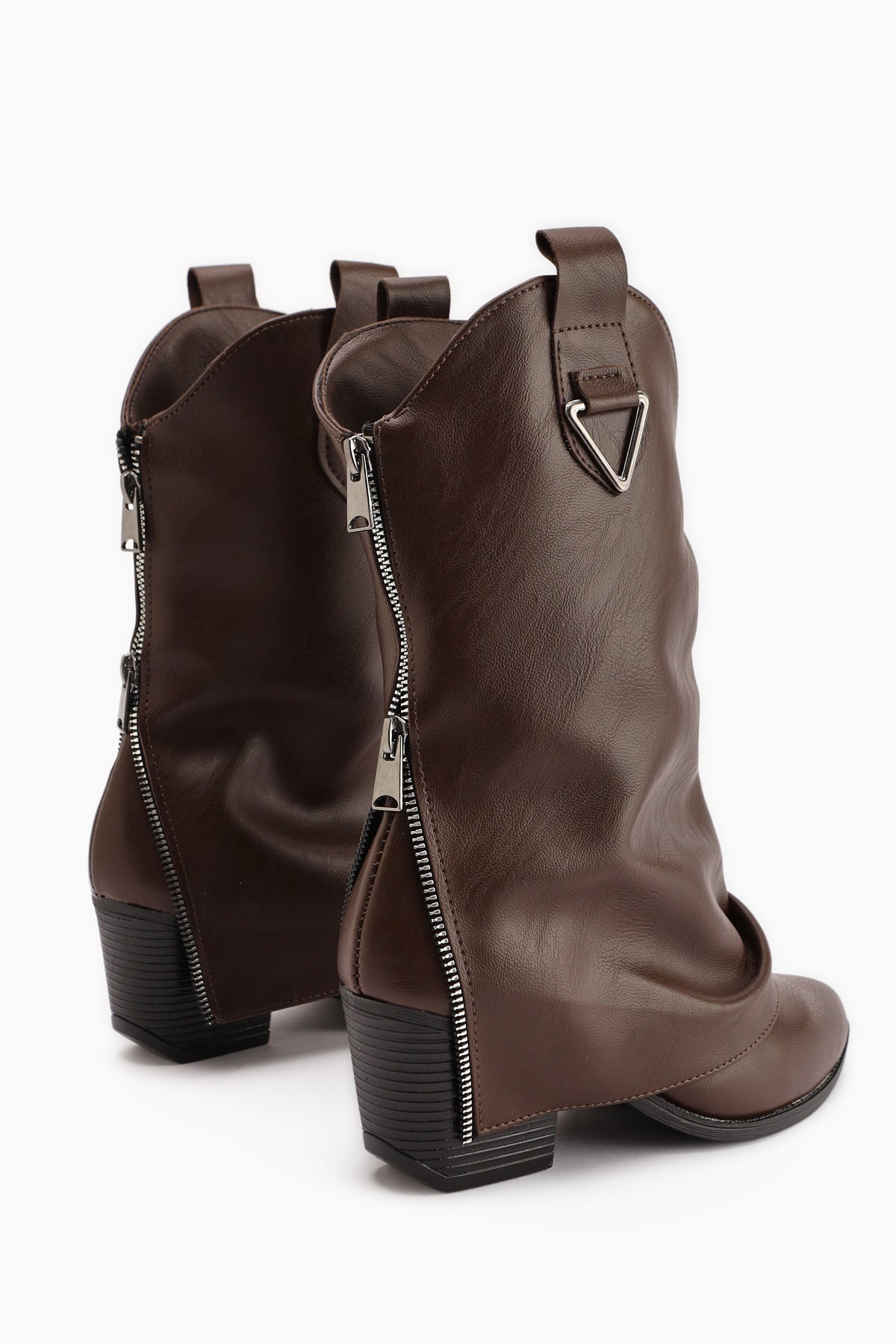 Peggy Kahve Kadın Topuklu Western Çizme