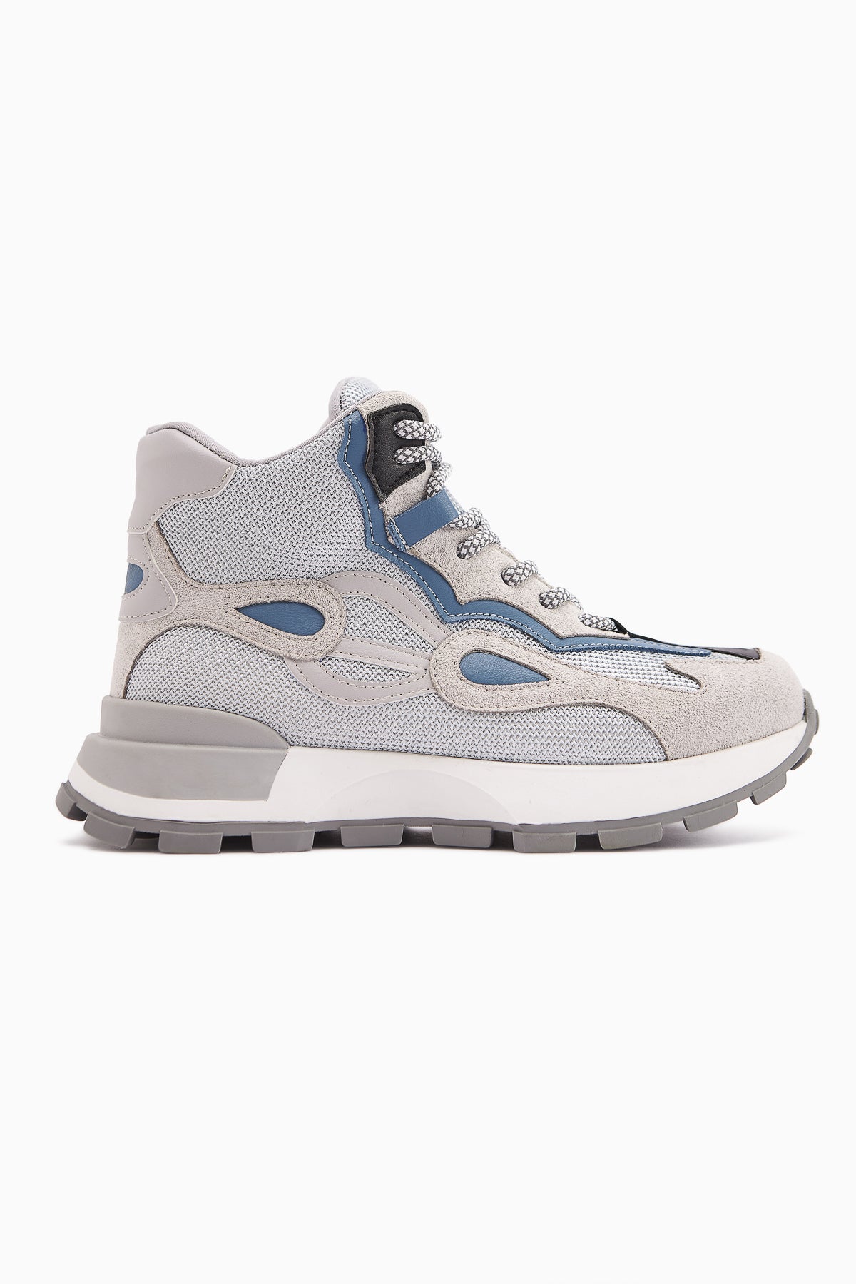 Emma Gri Süet Detaylı Bağcıklı Kadın Spor Bot