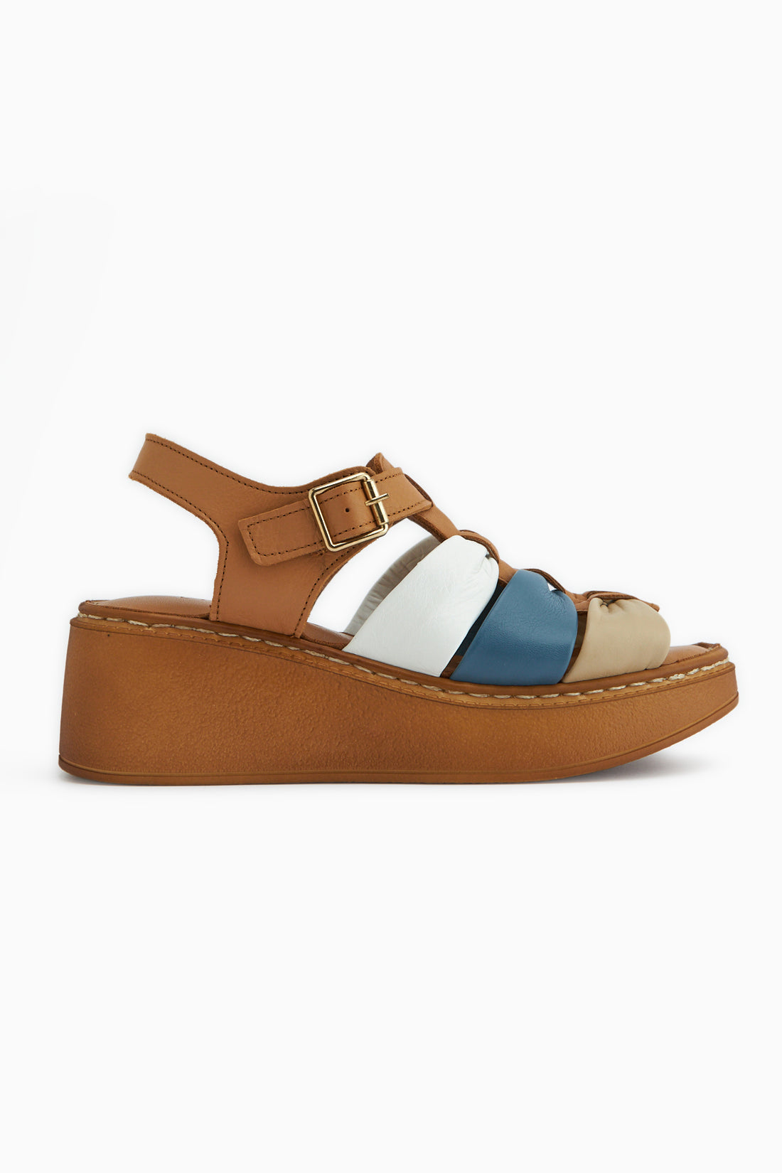 Larisa Hakiki Deri Taba Kadın Sandalet