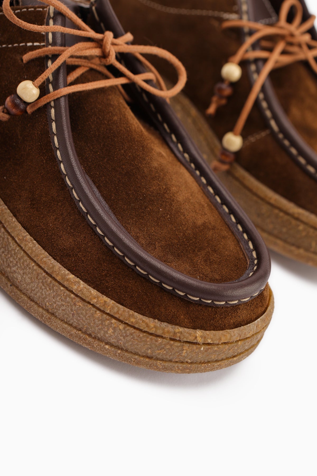 Polin Hakiki Deri Kahve Süet Bağcıklı Günlük Loafer Ayakkabı