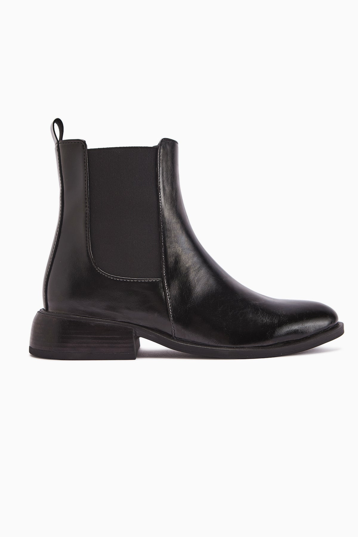 Juta Siyah Lastikli Çekme Kadın Bot