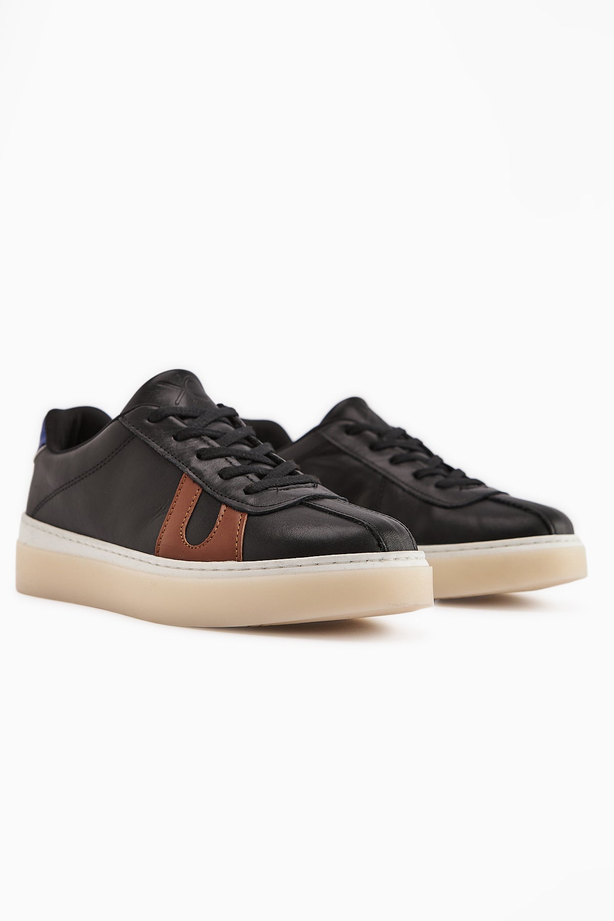 Eddie Hakiki Deri Siyah Pudra Sneaker Kadın Ayakkbı