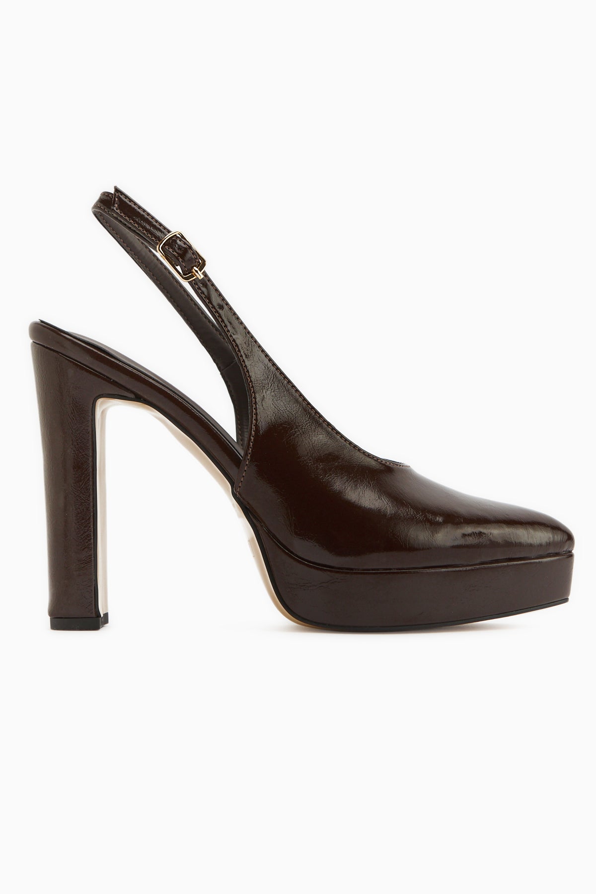 Ramia Kahve Sivri Burunlu Platform Topuklu Kadın Ayakkabı
