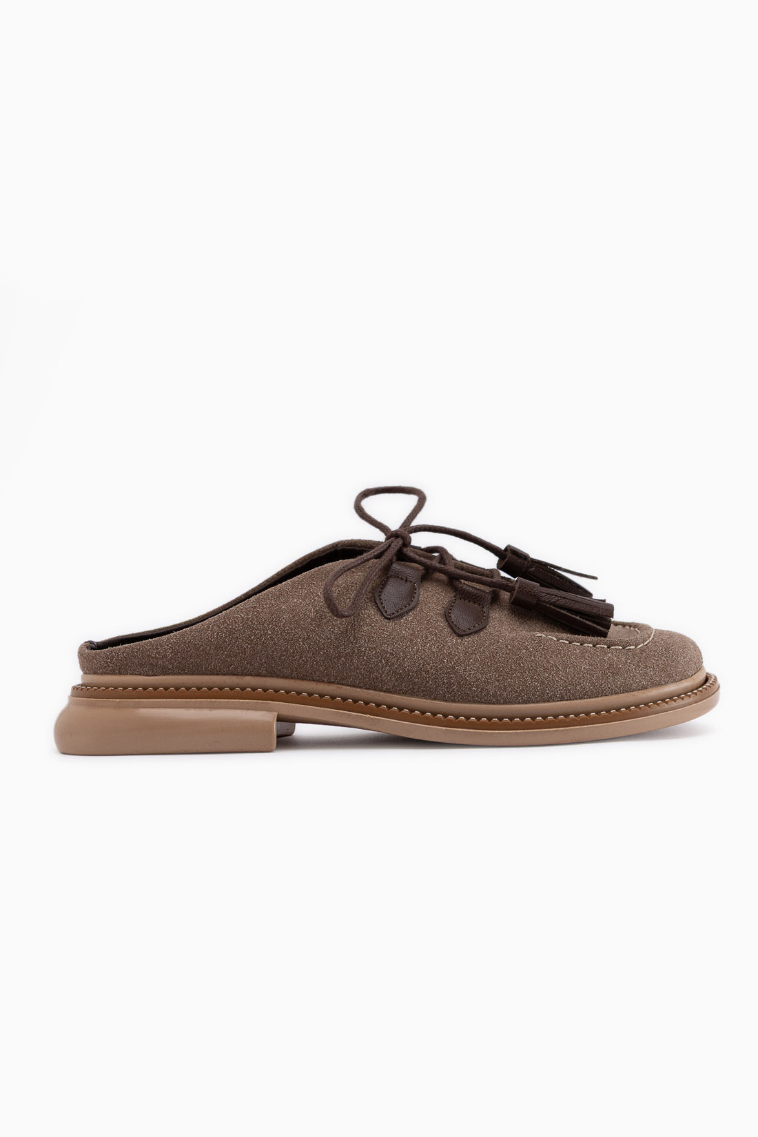 Penny Kahve Süet Püsküllü Kadın Terlik