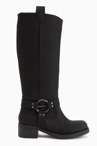 Soleil Siyah Kemer Detaylı Çekme Çizme