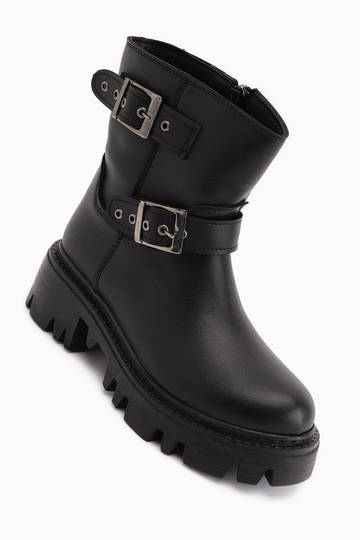 Veneta Siyah Kemer Detaylı Bot