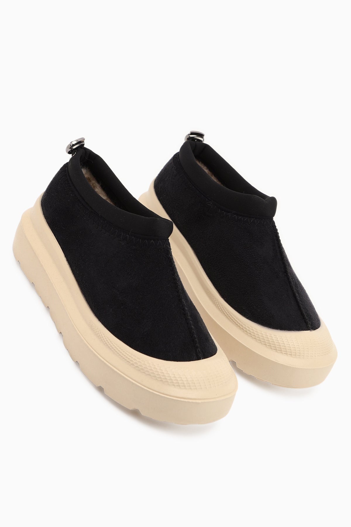 Katelyn Siyah Süet Kaplama Burunlu İçi Kürklü Ayakkabı