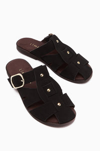 Hima Siyah Comfort Tokalı Kadın Terlik