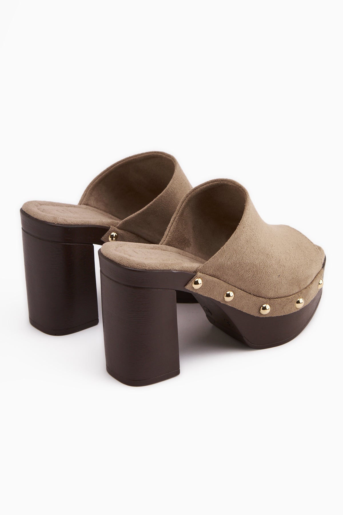 Gracia Vizon Süet Platform Topuklu Kadın Terlik