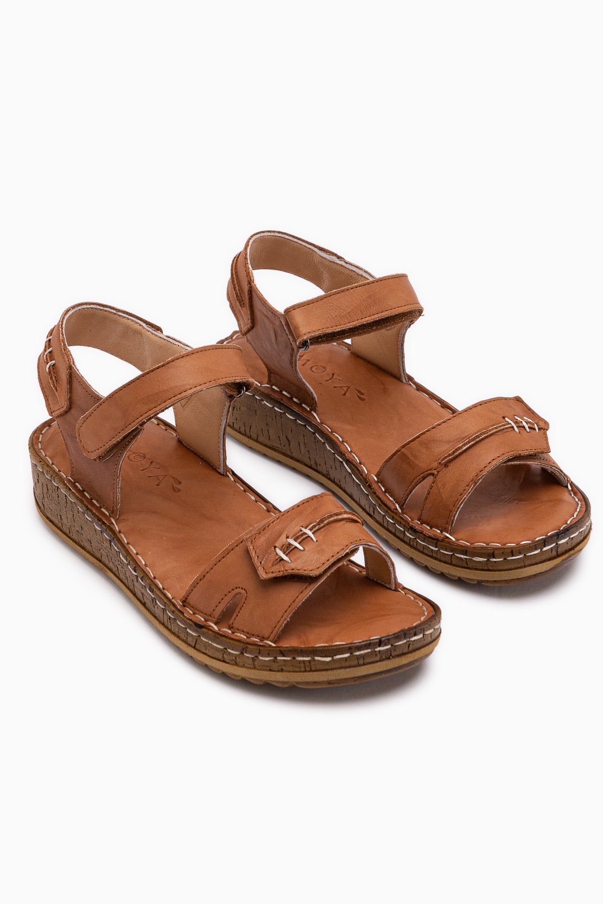 Leone Hakiki Deri Taba Kadın Sandalet