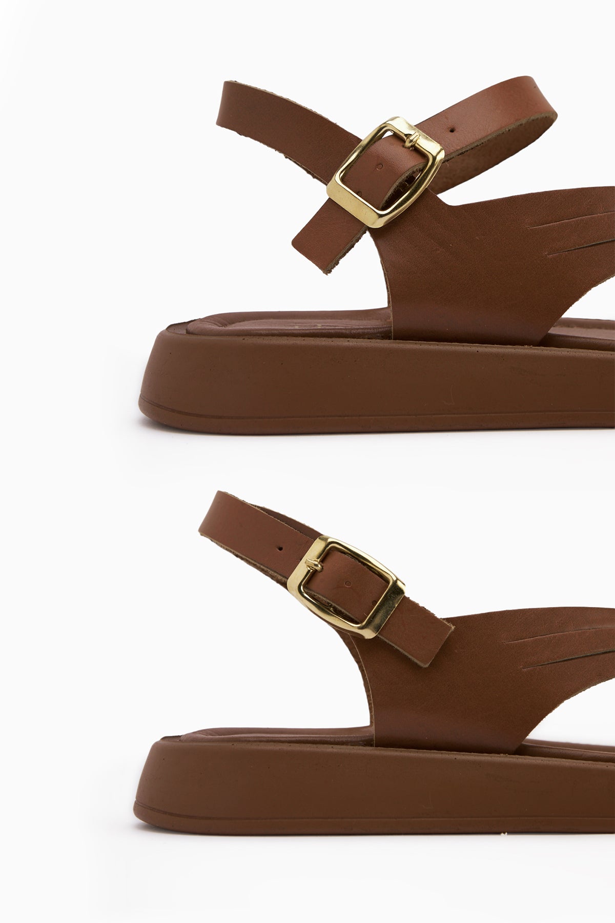 Annia Hakiki Deri Taba Parmak Arası Kadın Sandalet