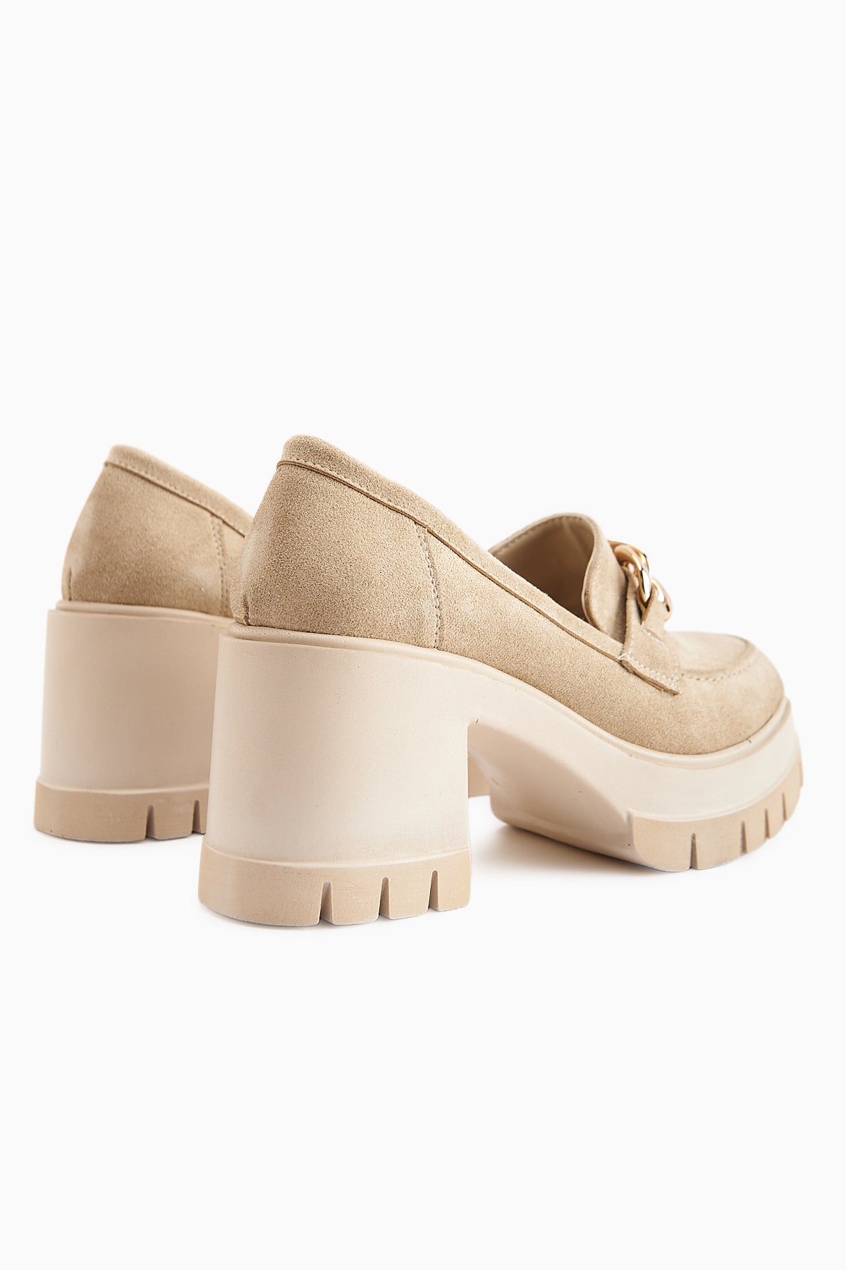 Chanpen Bej Süet Toka Detaylı Platformlu Günlük Ayakkabı