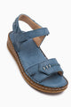 Leone Hakiki Deri Mavi Kadın Sandalet
