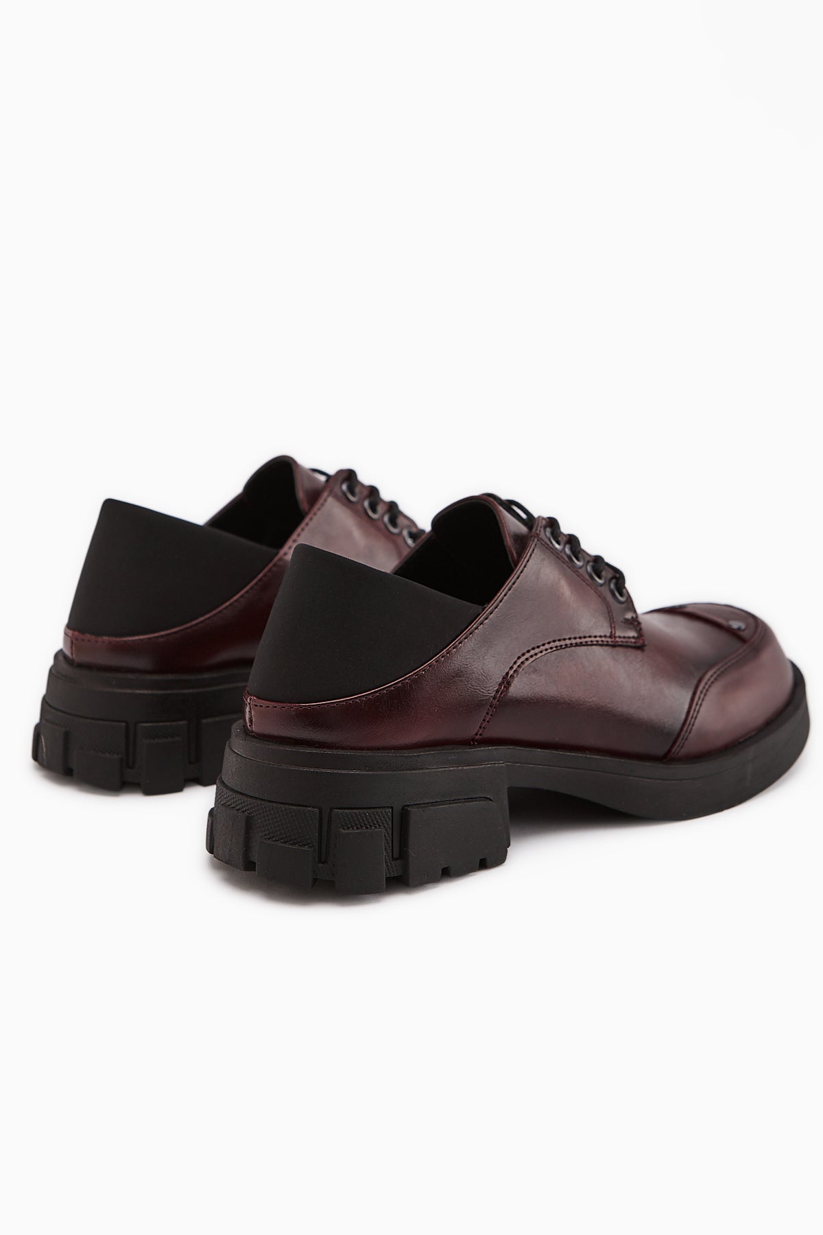 Lilas Bordo Bağcıklı Loafer Kadın Ayakkabı