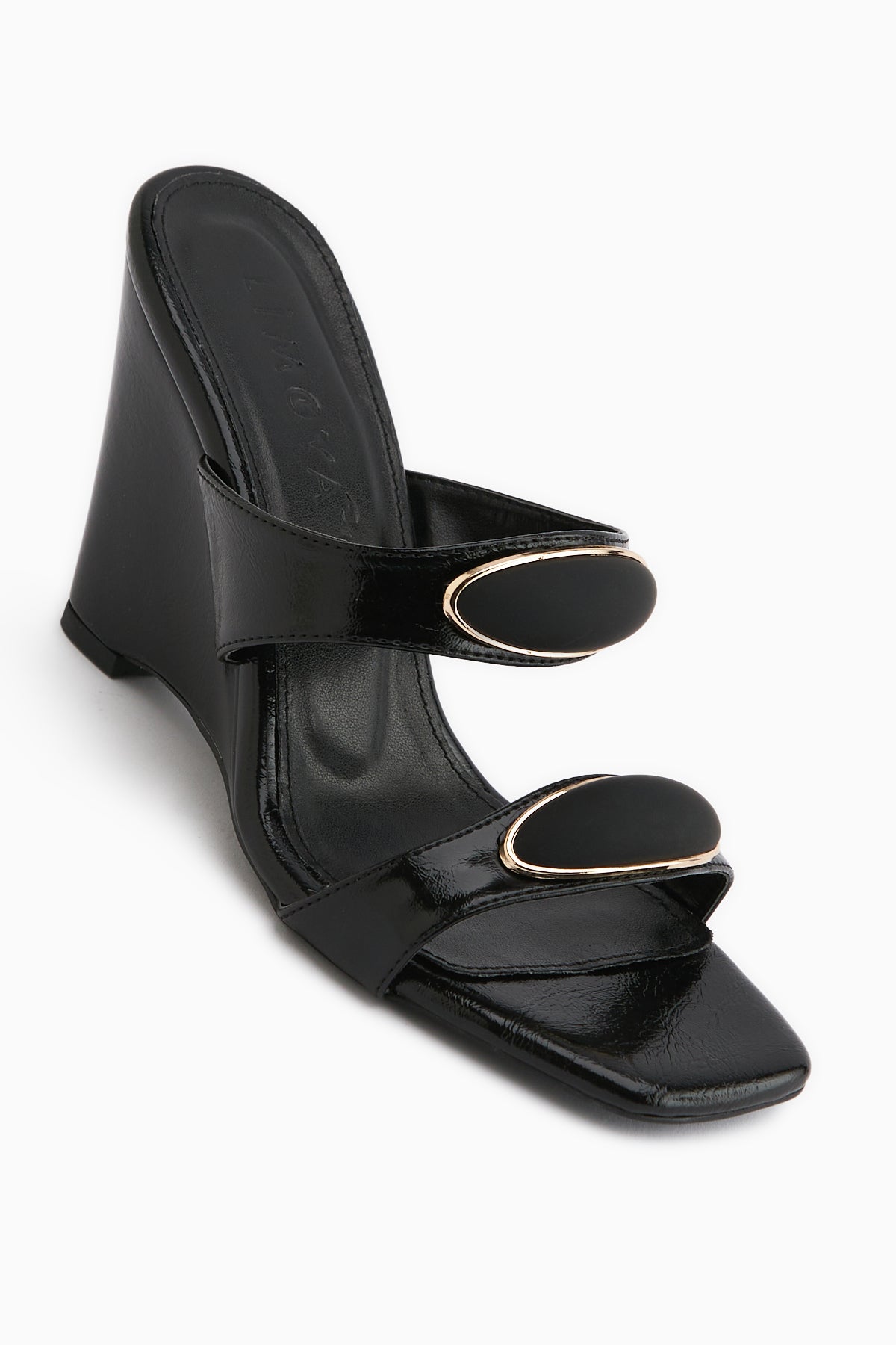 Mirsa Siyah Dolgu Topuklu Kadın Terlik