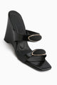 Mirsa Siyah Dolgu Topuklu Kadın Terlik
