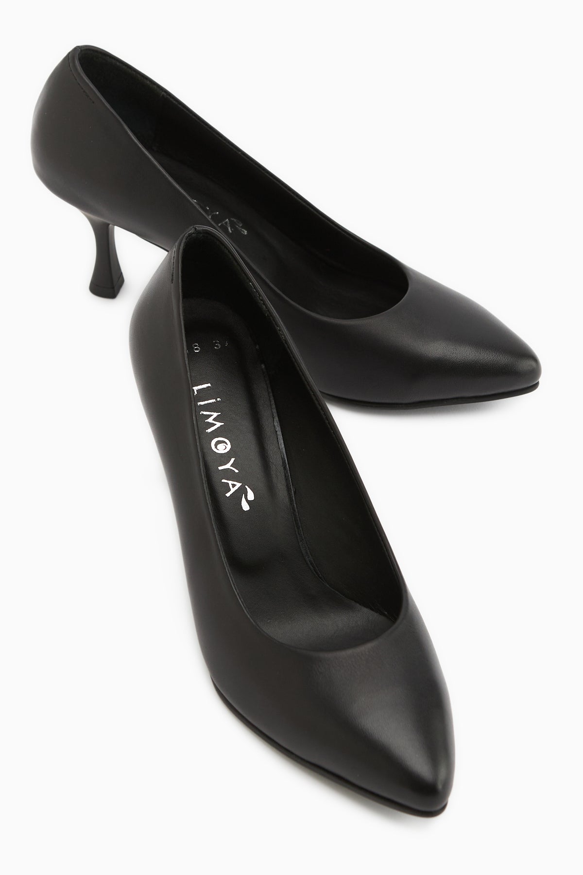 Kiara Hakiki Deri Siyah Kadın Topuklu Ayakkabı Stiletto