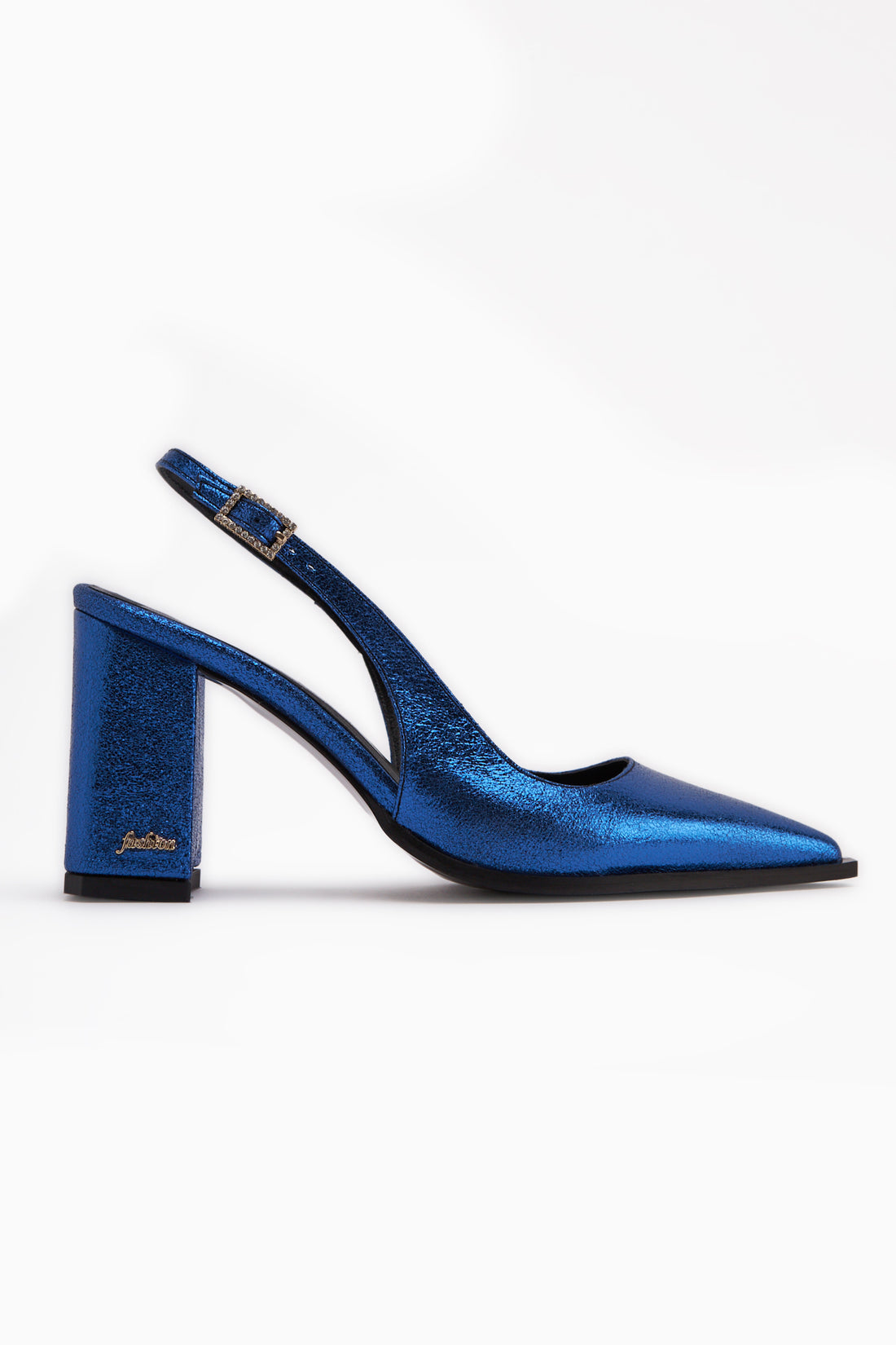 Essi Mavi Önü Kapalı Kalın Topuklu Kadın Ayakkabı