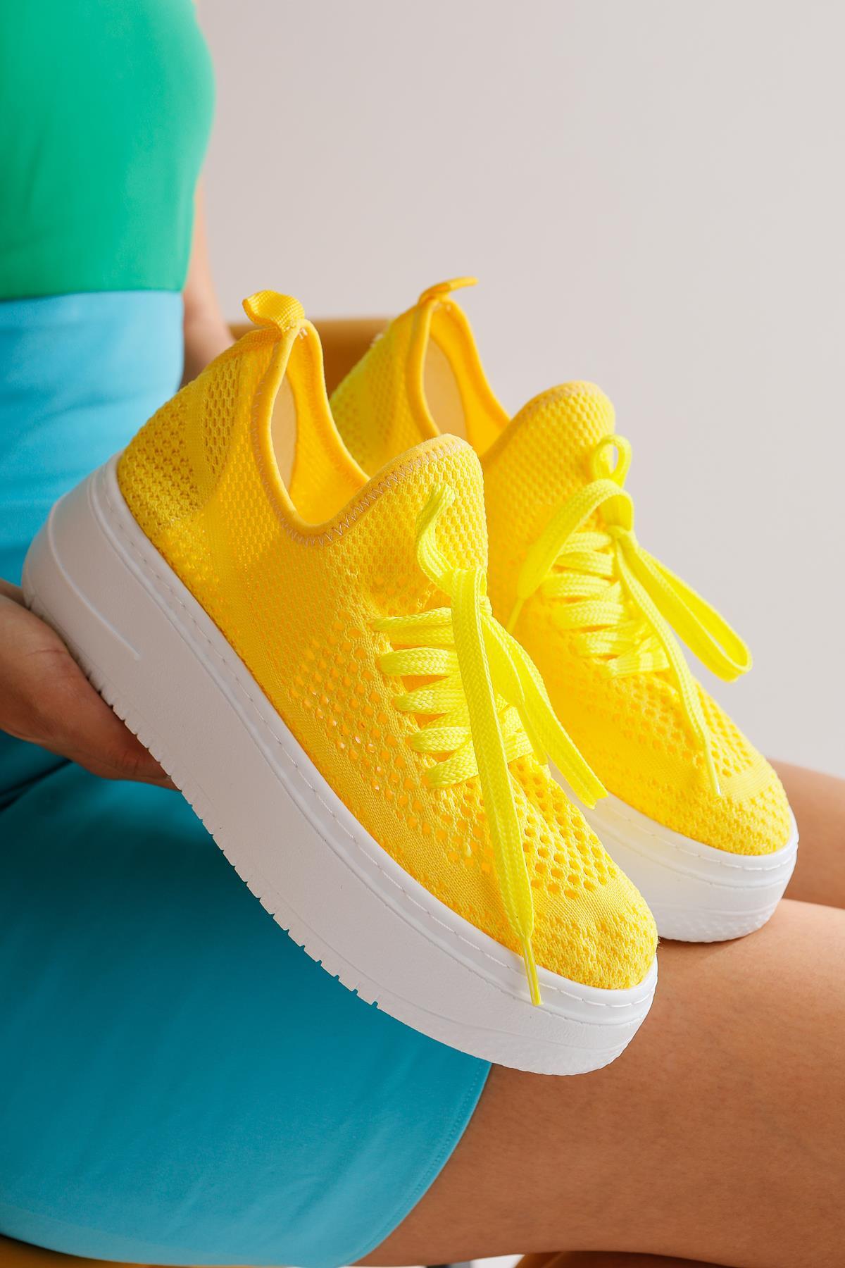 Benito Limon Triko Streç Kalın Tabanlı Sneakers