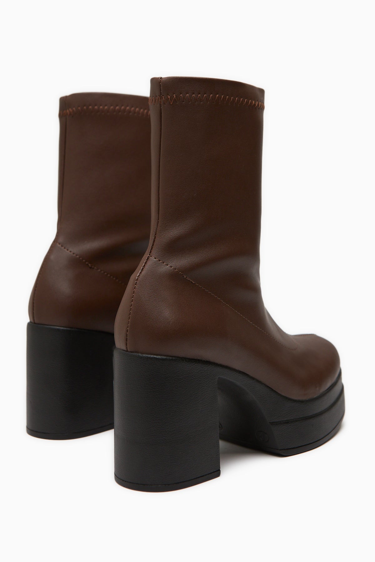 Bie Siyah Platform Topuklu Kadın Streç Bot