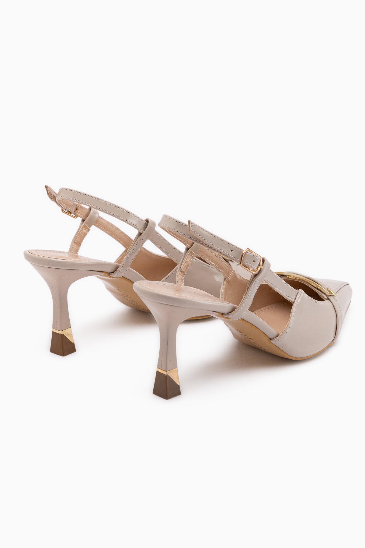 Renita Bej Tokalı Kadın Topuklu Ayakkabı